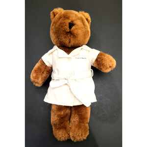 Vintage Aldon Heart Florence RN Plush Nurse Bear Brown in White Lab Coat 15"
